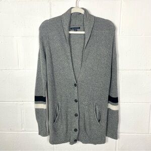 American Eagle Cardigan Wool Blend Striped Varsity Collegiate‎ Academia Preppy S